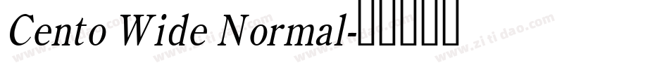 Cento Wide Normal字体转换
